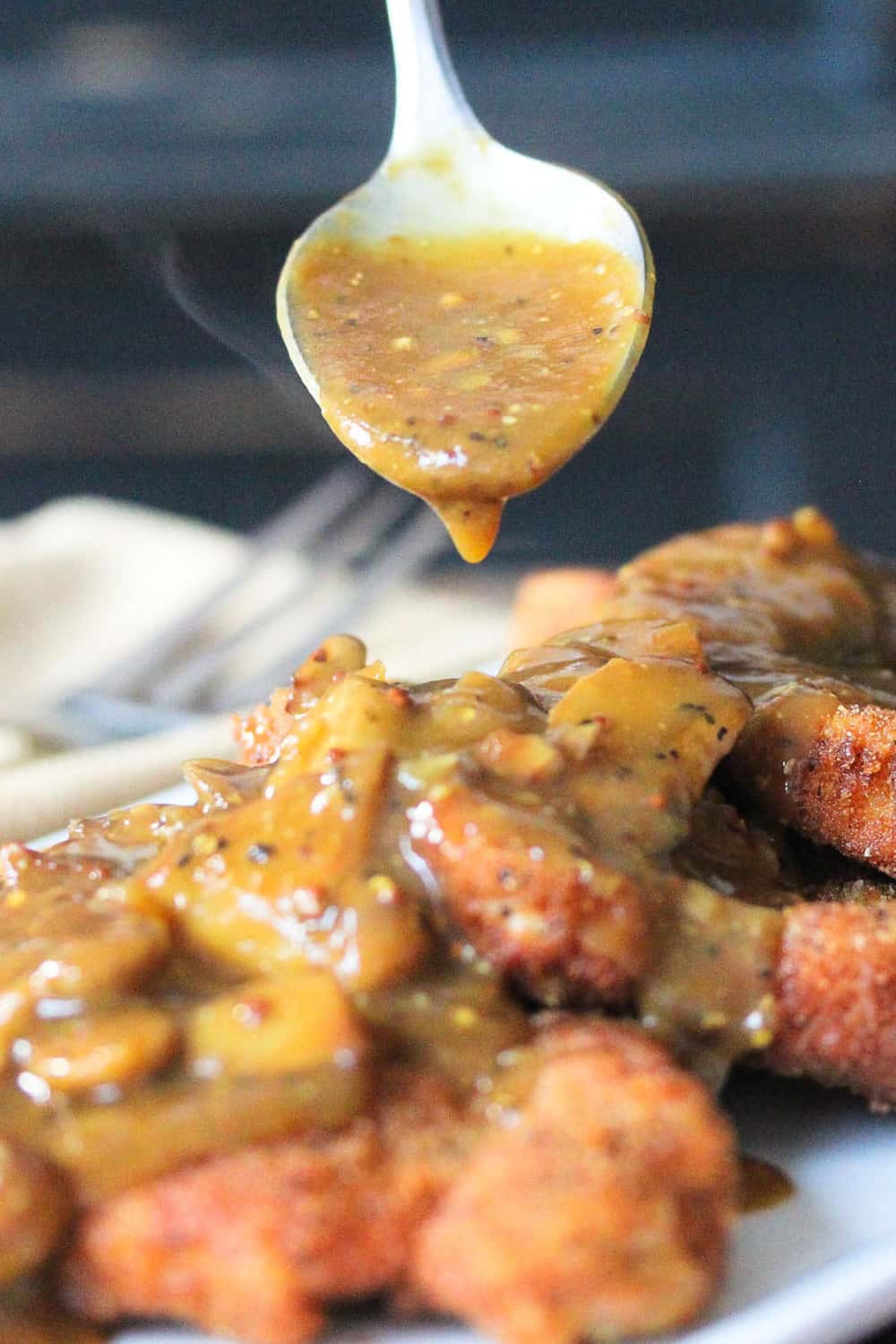 German Schnitzel with Mushroom Gravy