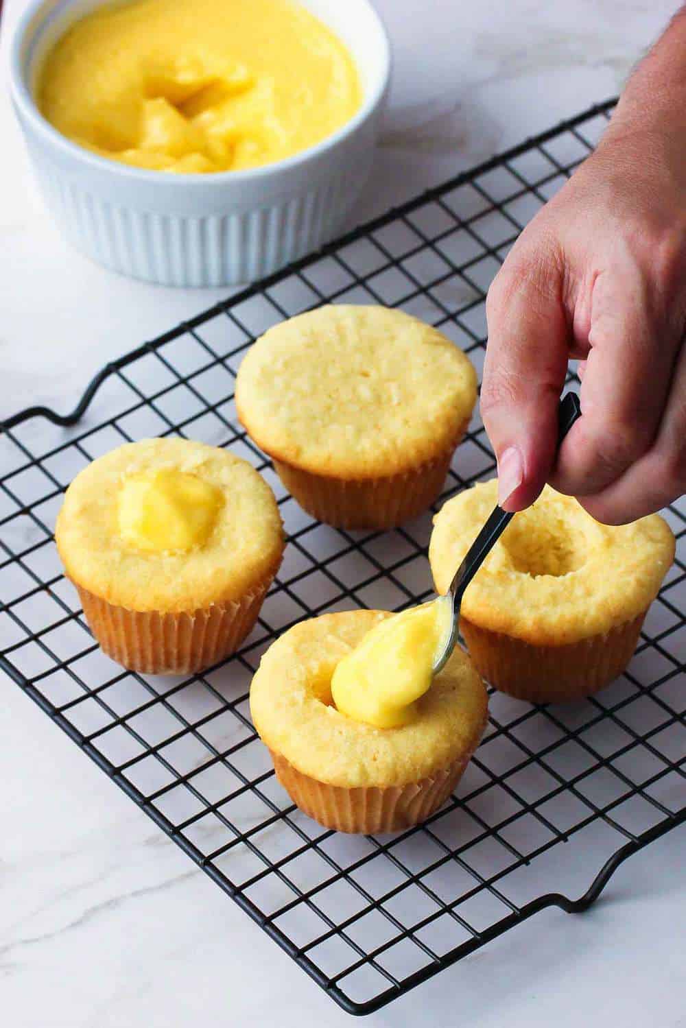 coconut-lemon curd cupcakes recipe