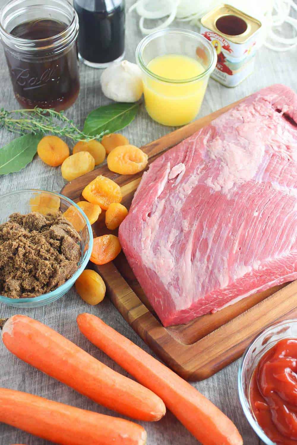 beef brisket with carrots and apricots recipe