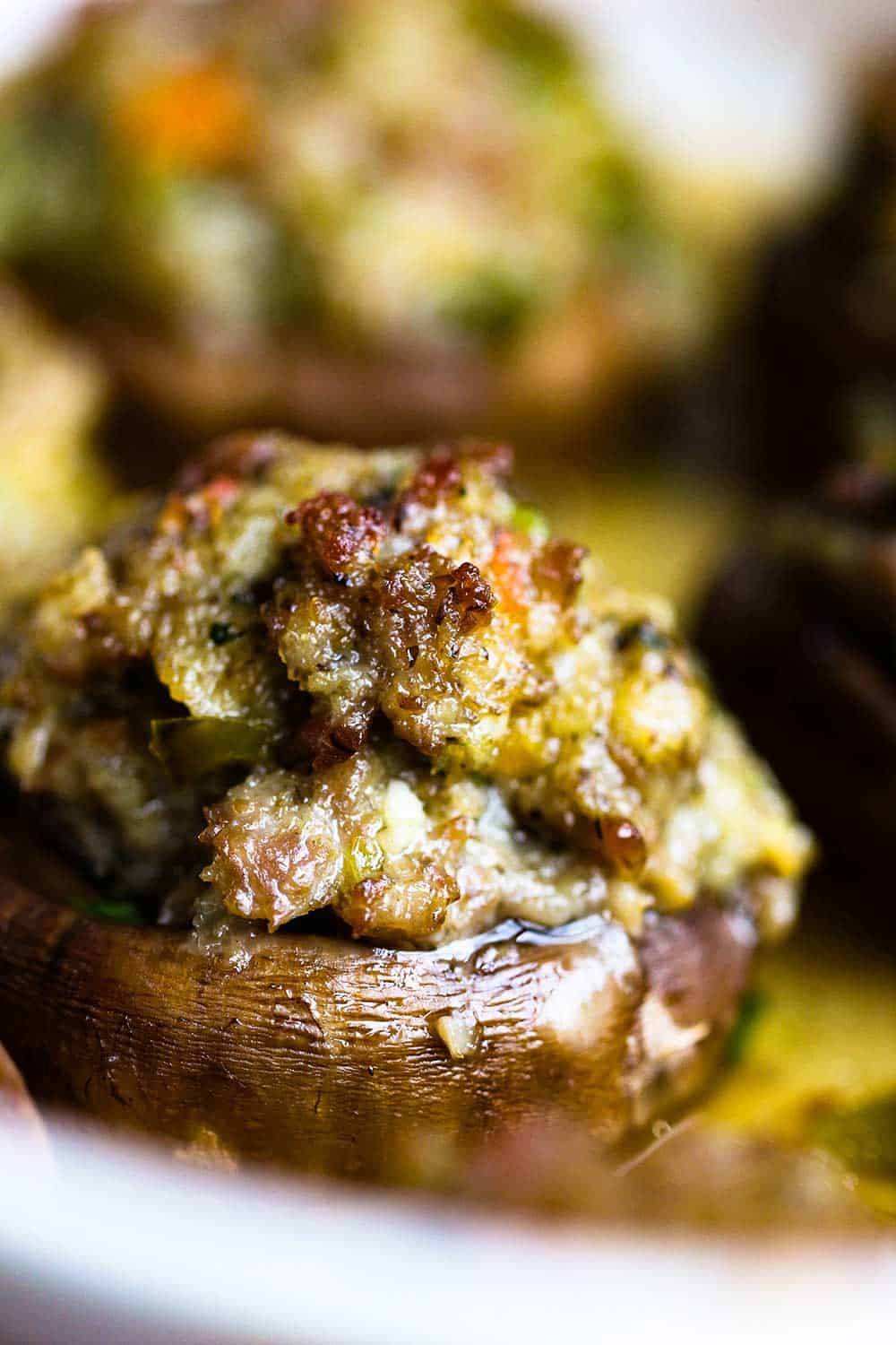 sausage-stuffed mushrooms recipe