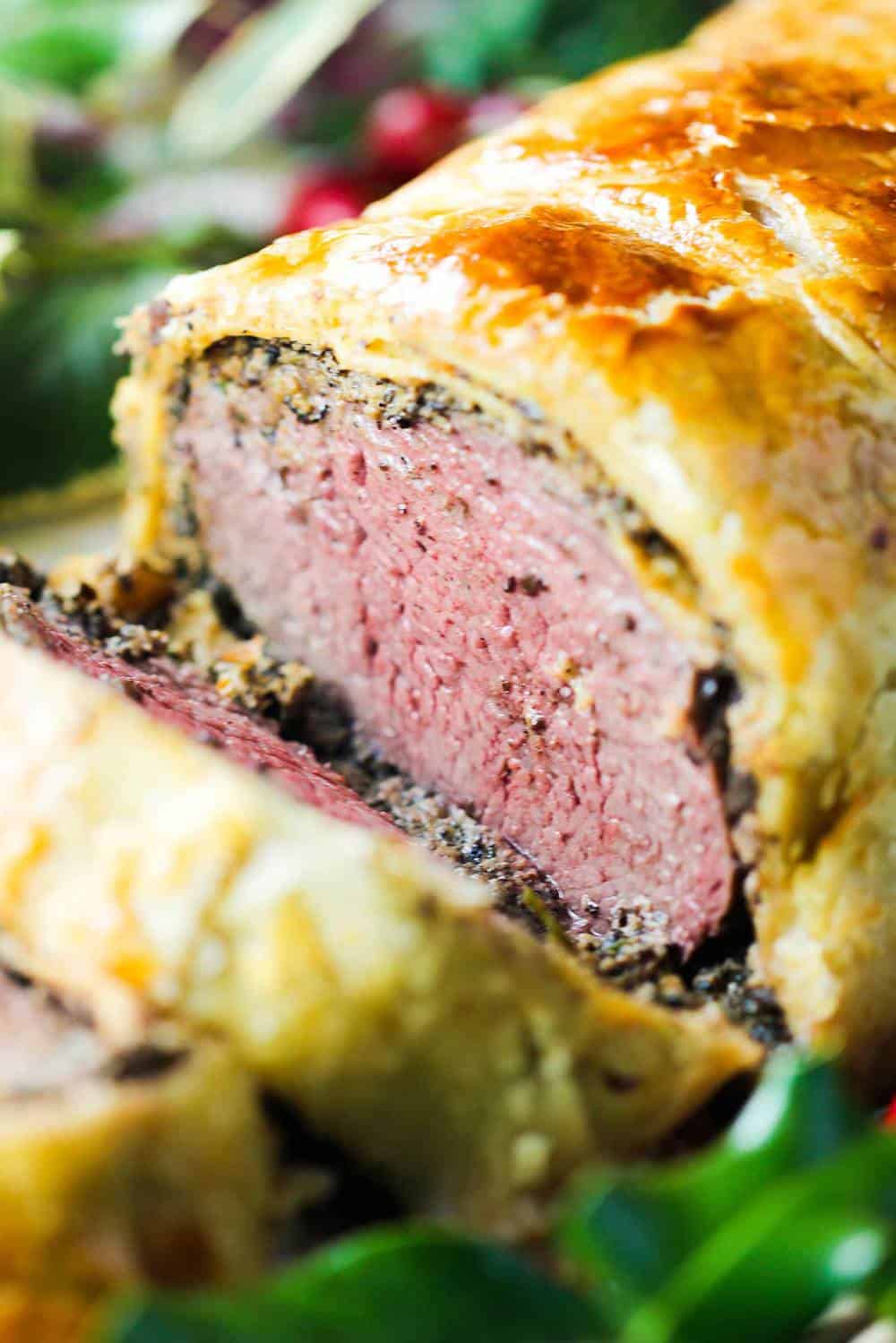 Sliced classic beef Wellington