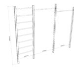 ZW14 - Žebřiny, hrazda - nákres