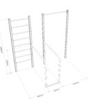 ZW21 - Žebřiny, hrazda, bradla - nákres