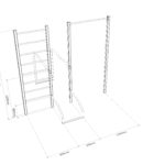 ZW23 - Žebřiny, hrazda, bradla - nákres