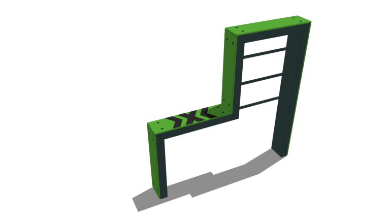 PW 08 Parkourová stěna vysoká L s hrazdami