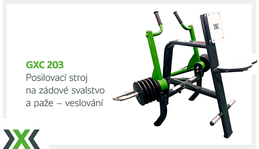 GXC 203 Posilovací stroj na zádové svalstvo a paže – veslování