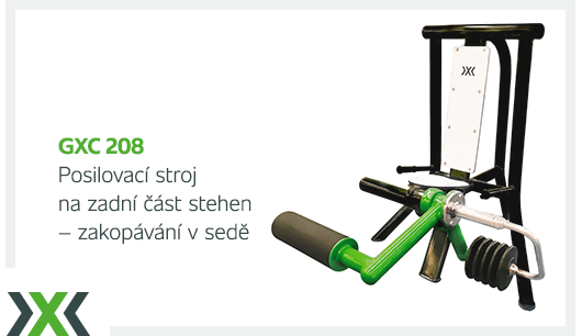 GXC 208 Posilovací stroj na zadní část stehen – zakopávání v sedě