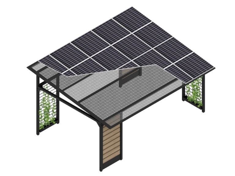 SRS 2×5 Fotovoltaický altán