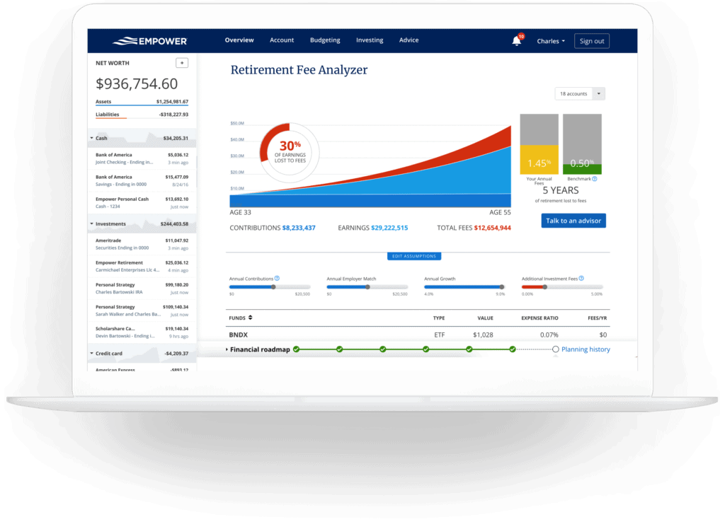 Empower retirement fee analyzer tool